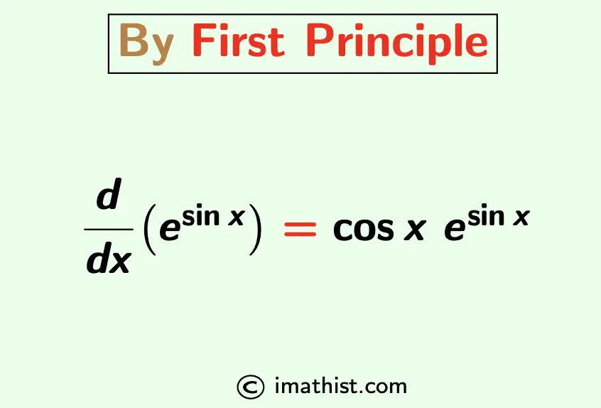Derivative of e^sinx